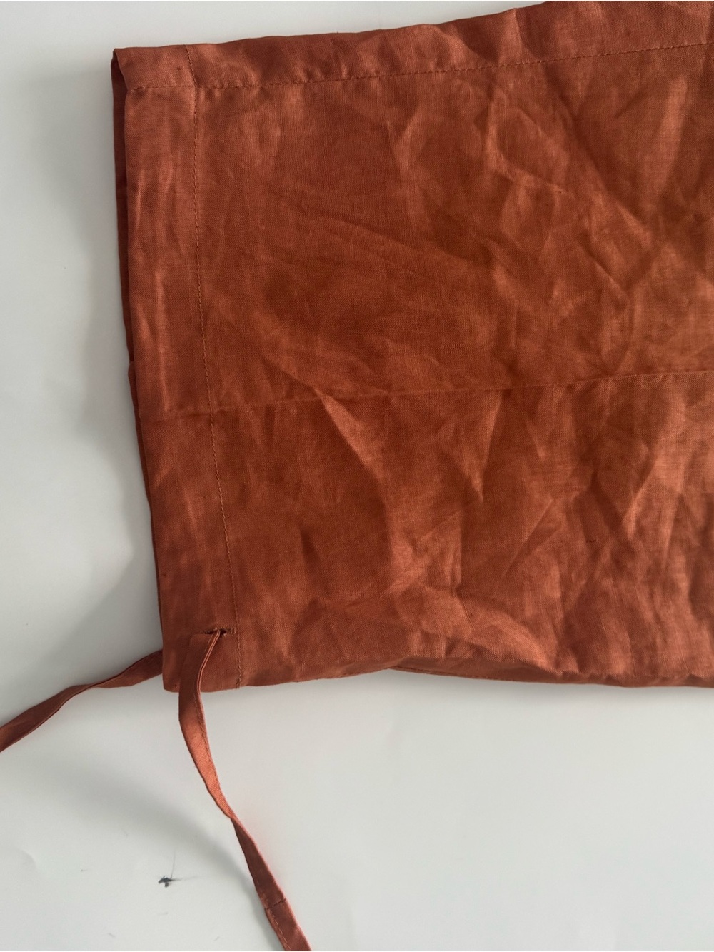 Plus-Size Rust Drawstring Culotte Trousers - Picture 3 of 9